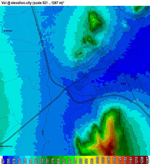 Voi elevation map