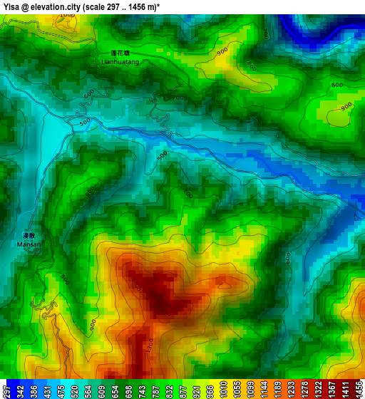 Yisa elevation map