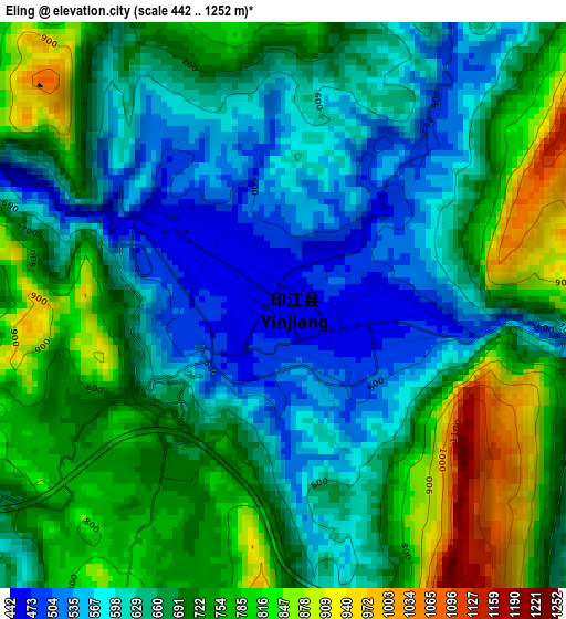 Eling elevation map