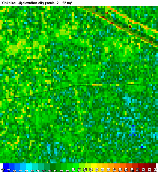 Xinkaikou elevation map