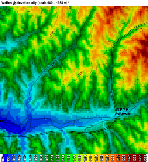 Weifen elevation map