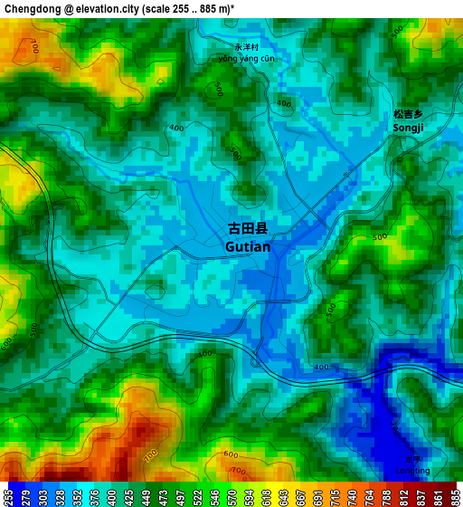 Chengdong elevation map