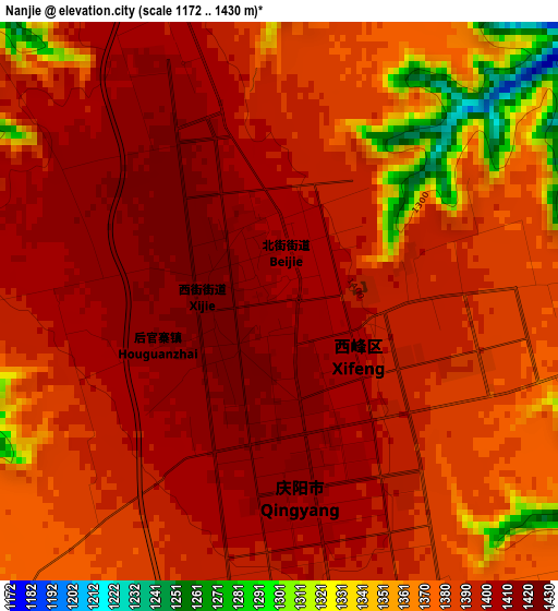 Nanjie elevation map