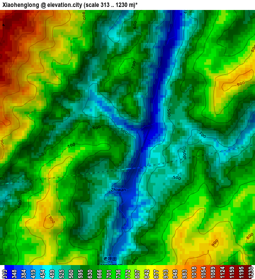 Xiaohenglong elevation map