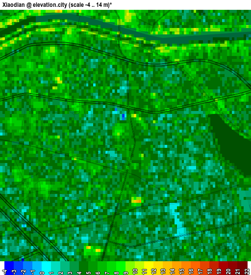 Xiaodian elevation map