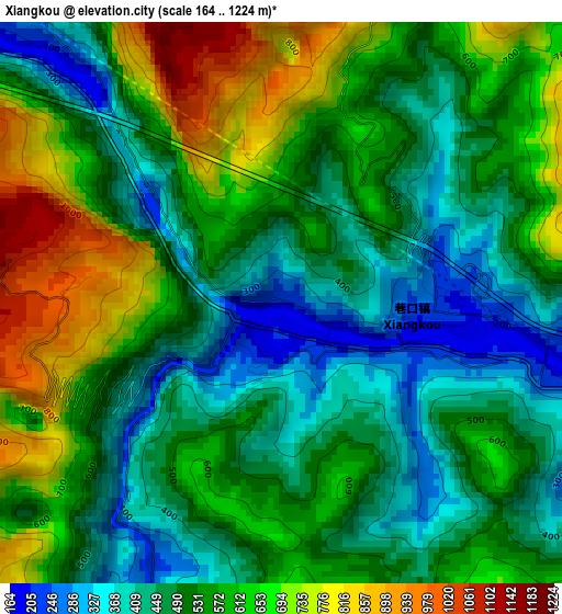 Xiangkou elevation map