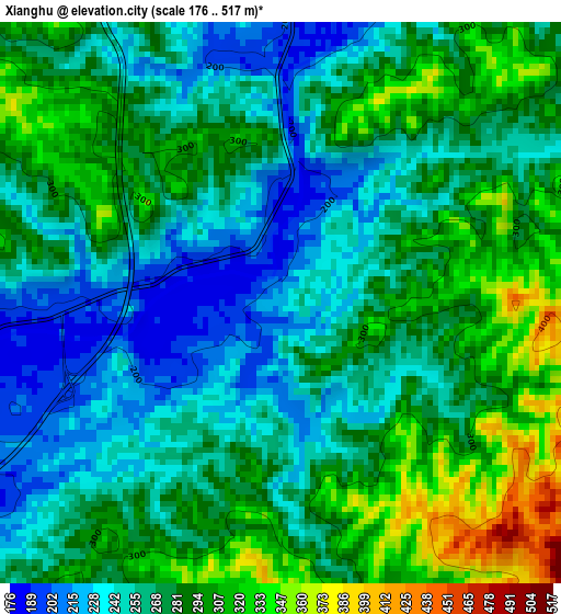 Xianghu elevation map