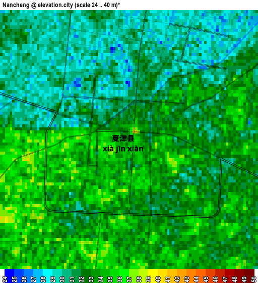 Nancheng elevation map