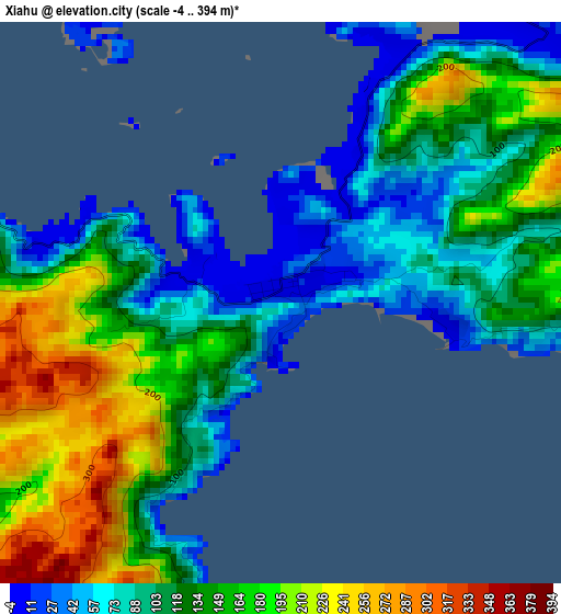 Xiahu elevation map