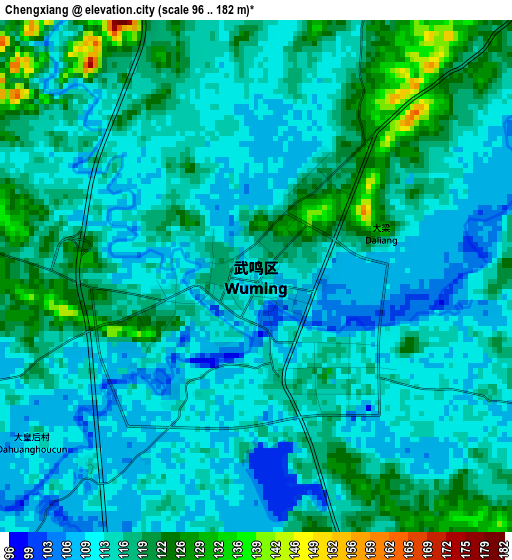 Chengxiang elevation map
