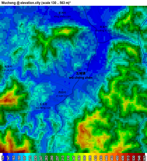 Wucheng elevation map