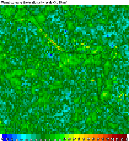 Wangbuzhuang elevation map