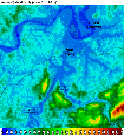 Anping elevation map