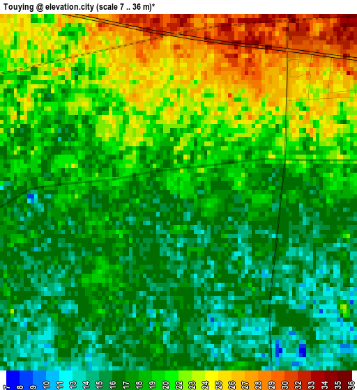 Touying elevation map