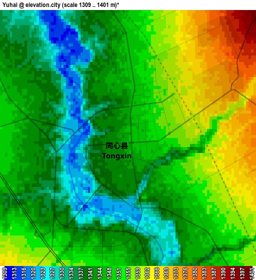 Yuhai elevation map