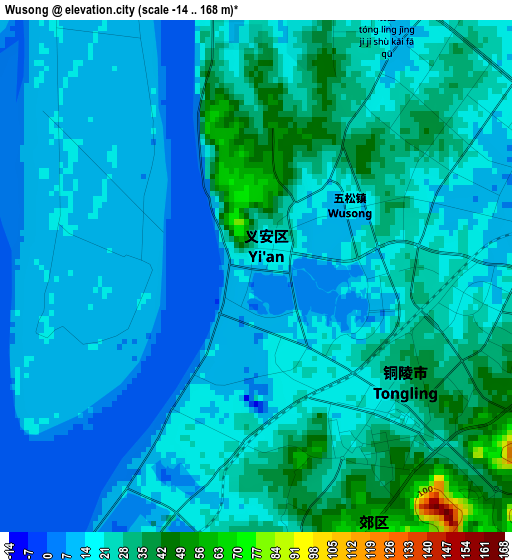 Wusong elevation map