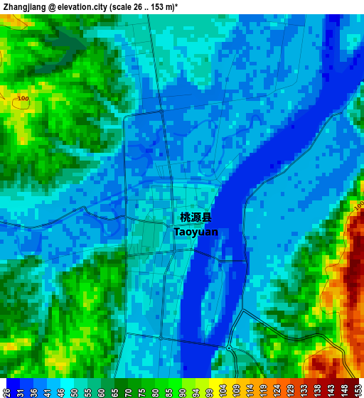 Zhangjiang elevation map