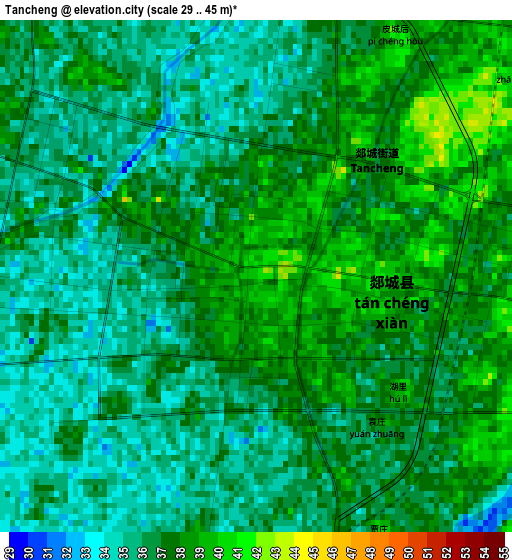 Tancheng elevation map