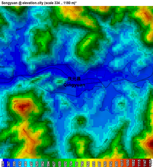 Songyuan elevation map