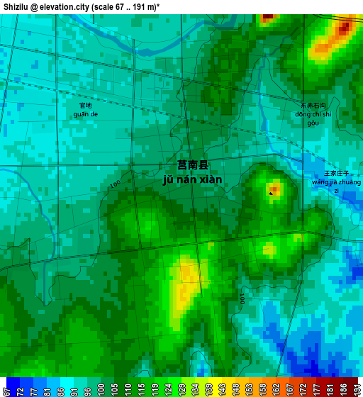 Shizilu elevation map