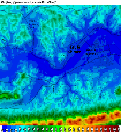 Chujiang elevation map