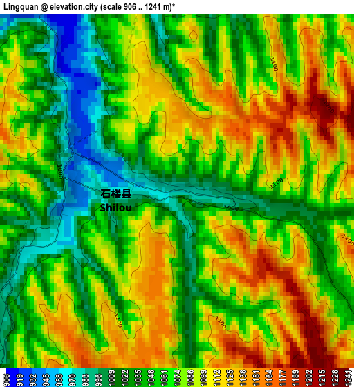 Lingquan elevation map