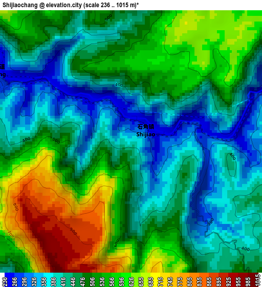 Shijiaochang elevation map