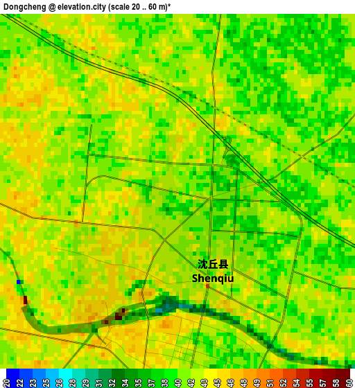 Dongcheng elevation map