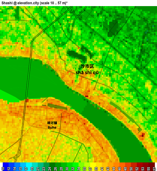 Shashi elevation map