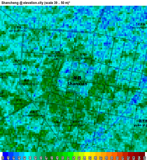 Shancheng elevation map