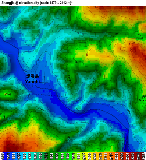 Shangjie elevation map