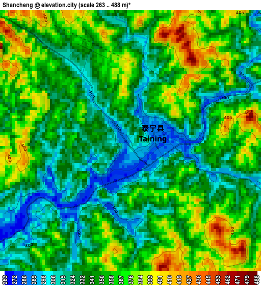 Shancheng elevation map