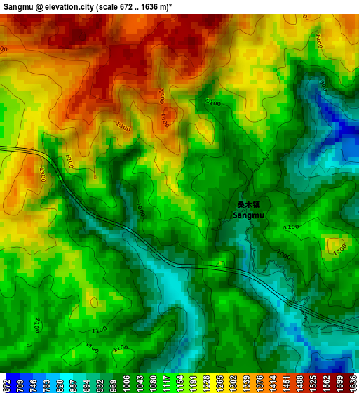 Sangmu elevation map
