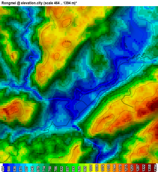 Rongmei elevation map