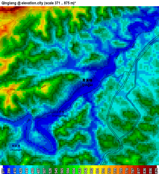 Qinglang elevation map