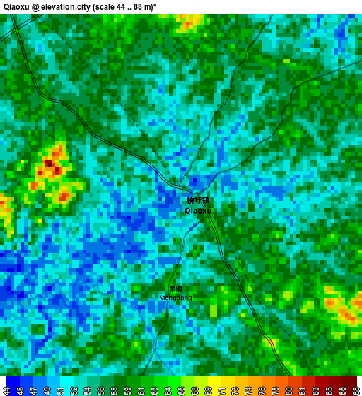 Qiaoxu elevation map