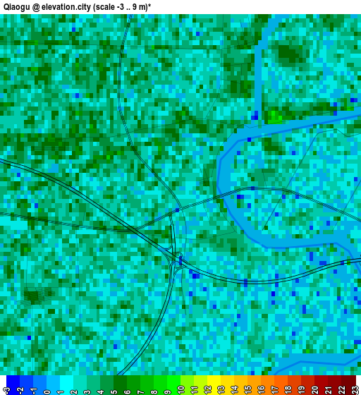 Qiaogu elevation map