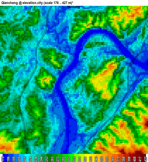 Qiancheng elevation map