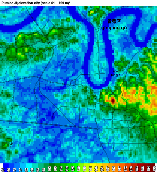 Pumiao elevation map