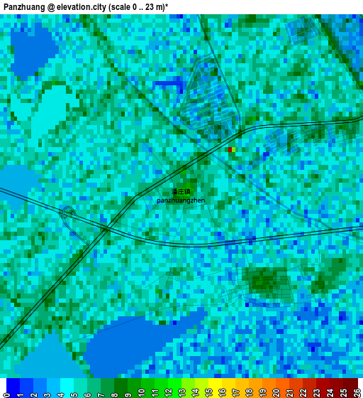 Panzhuang elevation map