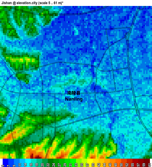 Jishan elevation map