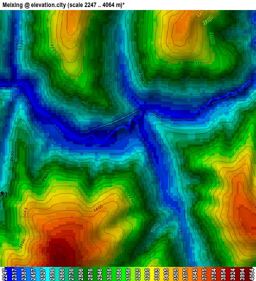 Meixing elevation map