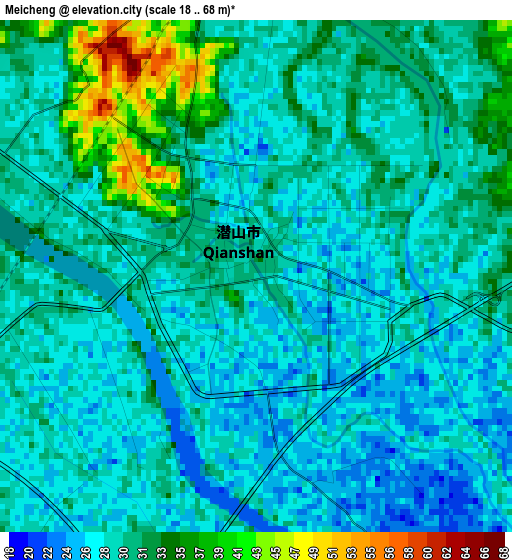 Meicheng elevation map