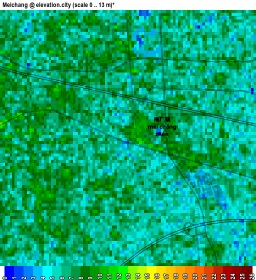 Meichang elevation map