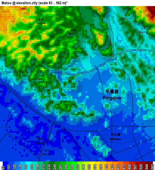 Matou elevation map