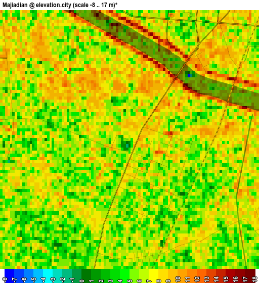 Majiadian elevation map