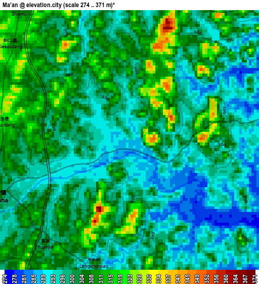 Ma’an elevation map