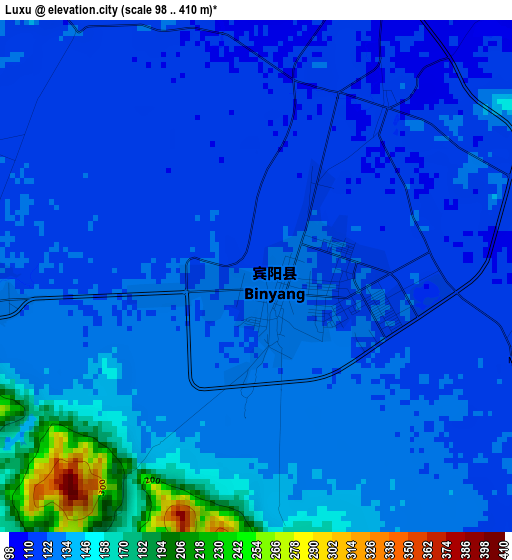 Luxu elevation map