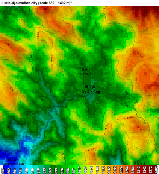 Luxia elevation map