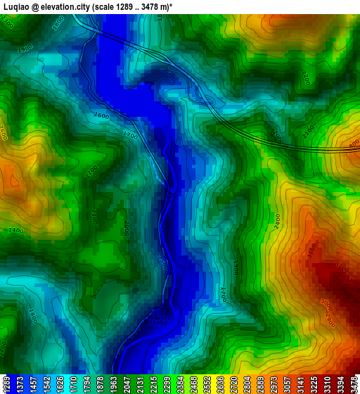 Luqiao elevation map